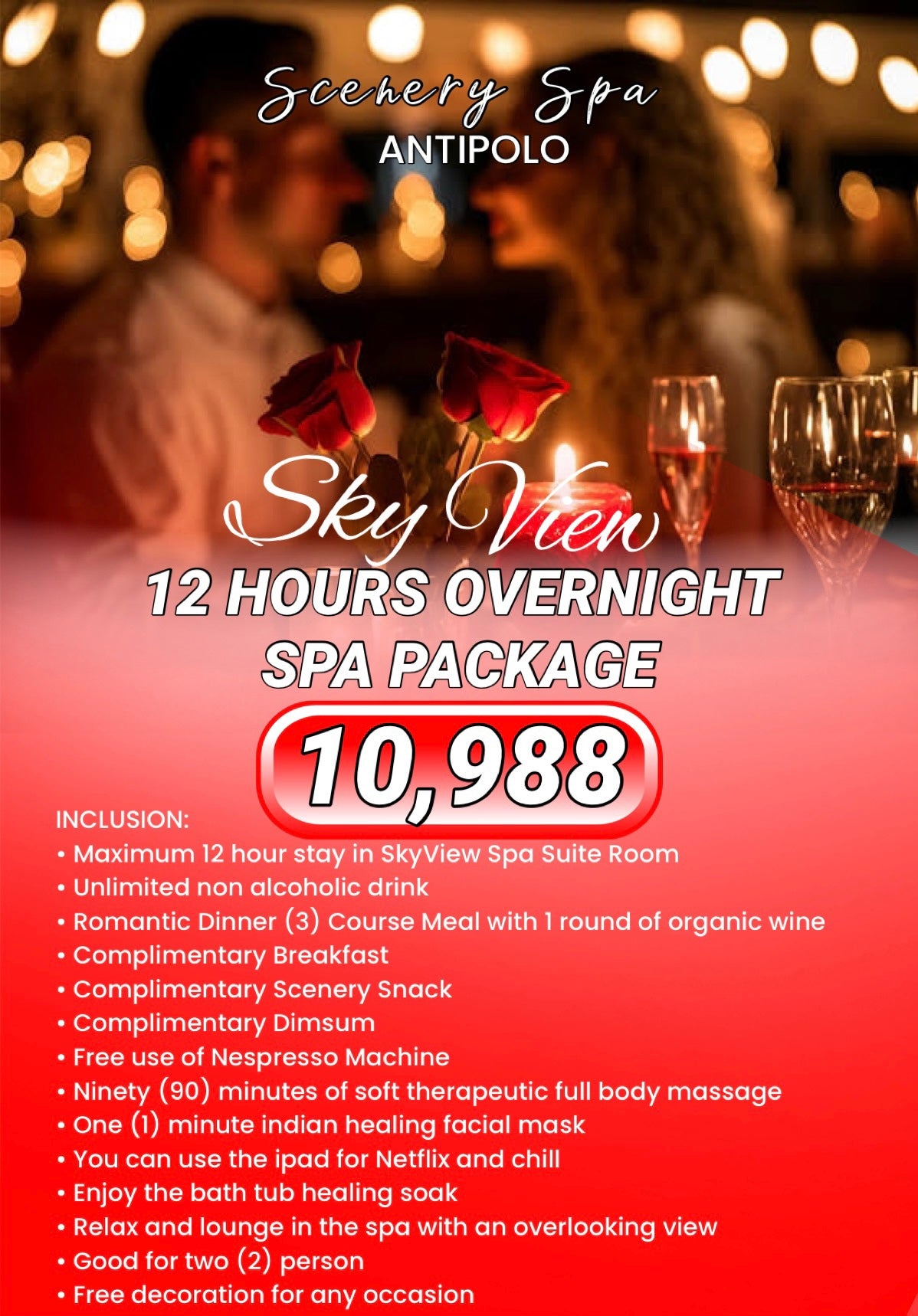 12 HOURS OVERNIGHT SPA PACKAGE (SKYVIEW SPA SUITE ROOM)