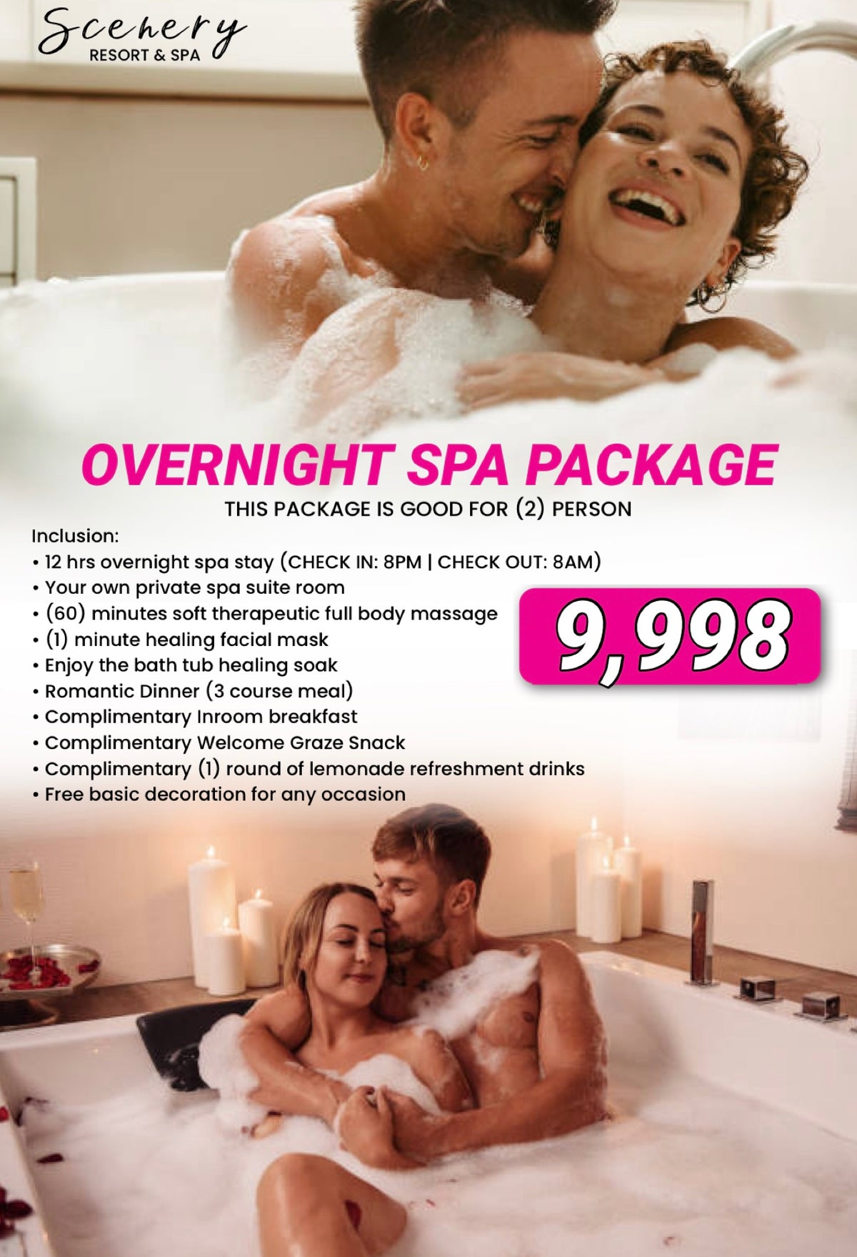 12 HOURS OVERNIGHT SPA PACKAGE