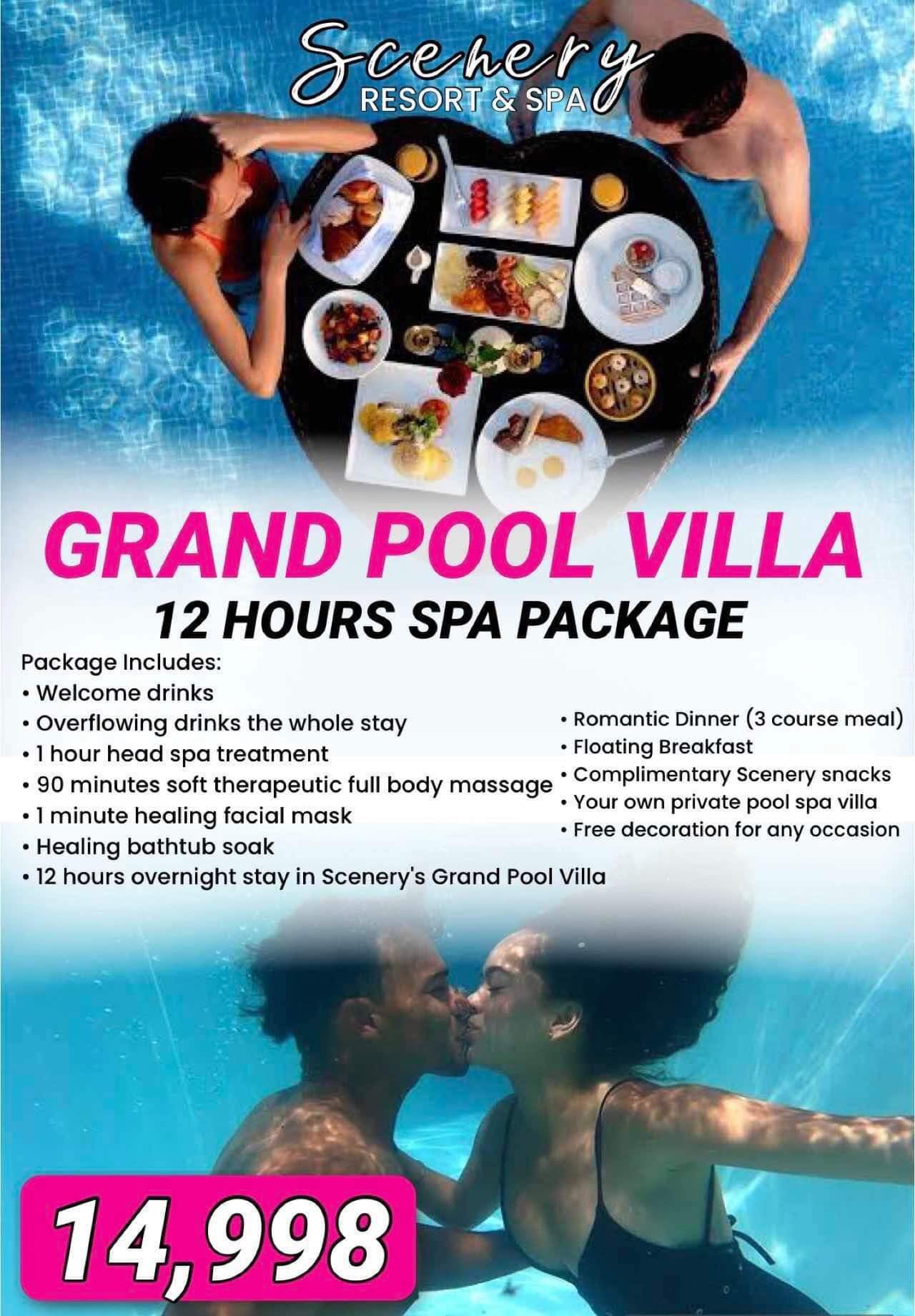 12 HOURS OVERNIGHT SPA PACKAGE (GRAND POOL VILLA)