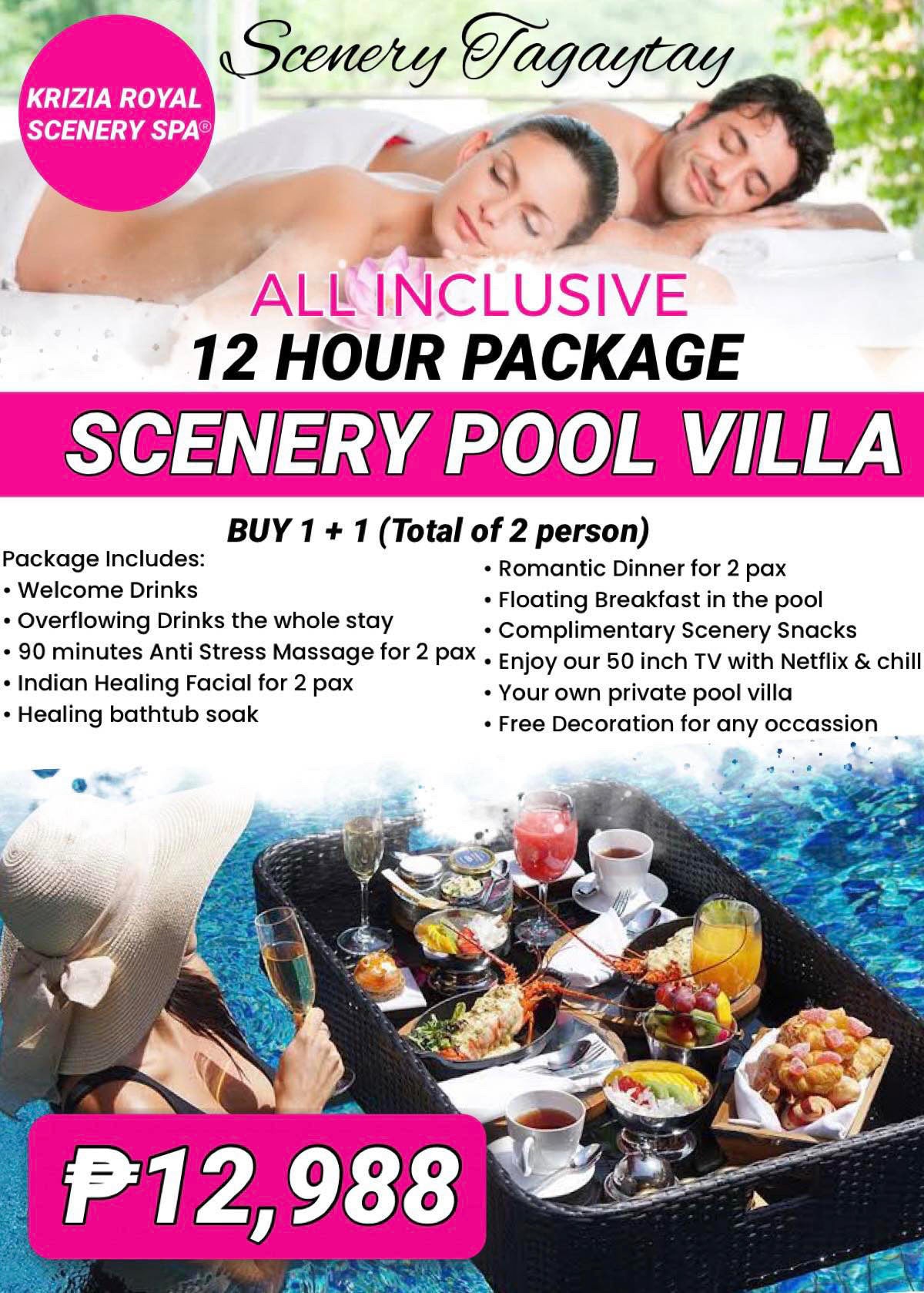 12 HOURS OVERNIGHT SPA PACKAGE (PRIVATE POOL VILLA)