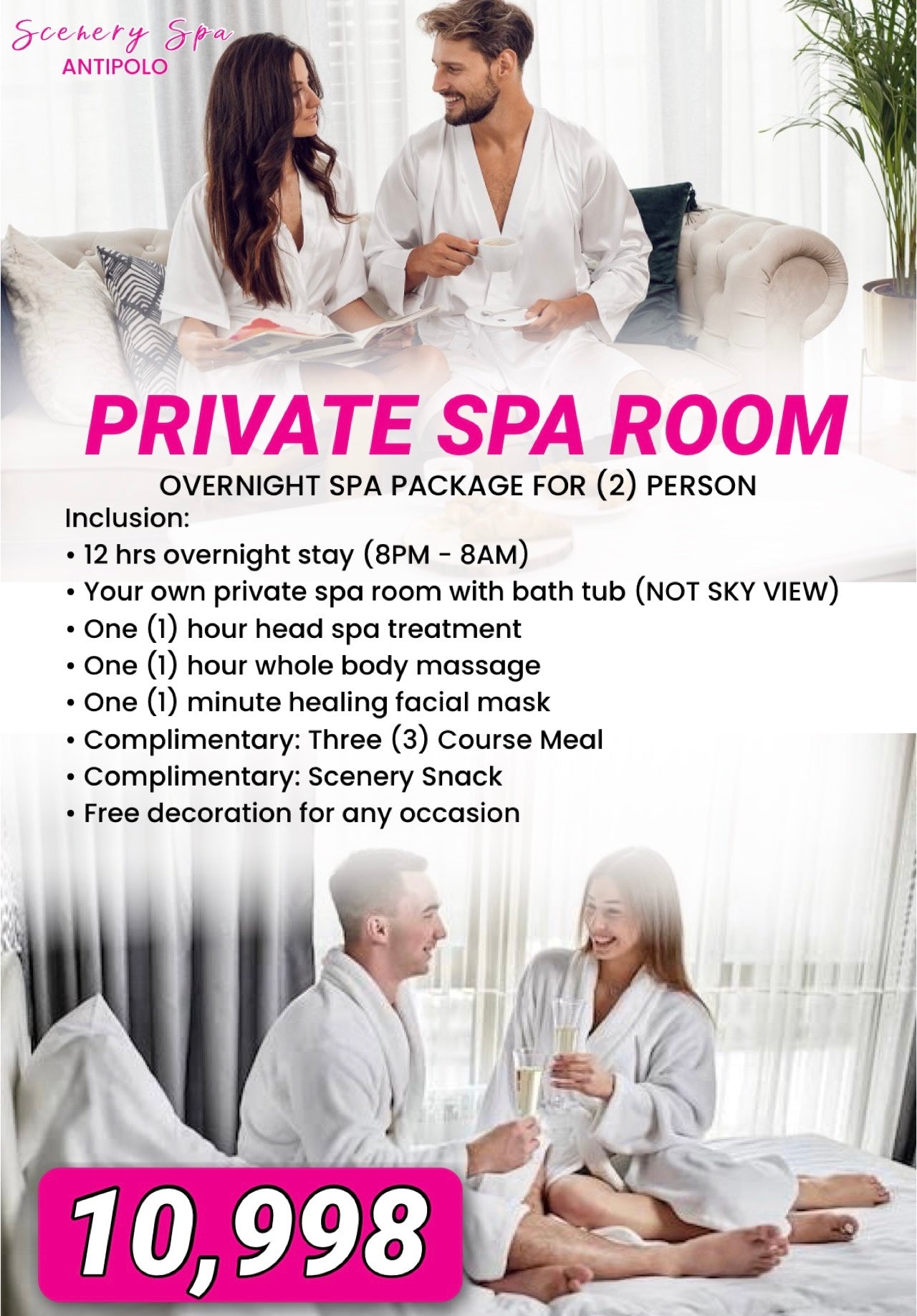 12 HOURS OVERNIGHT SPA PACKAGE (PRIVATE SPA ROOM)